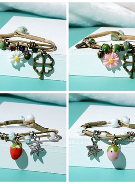 2026时尚跑江湖地摊产品小雏菊手链饰品 日韩简约可爱ins风简约