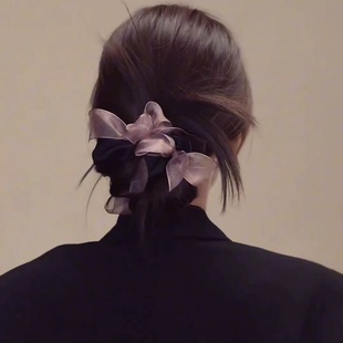 网纱蝴蝶结小肠发圈女2025年新款 2026时尚 许我耀眼赵露思许研同款