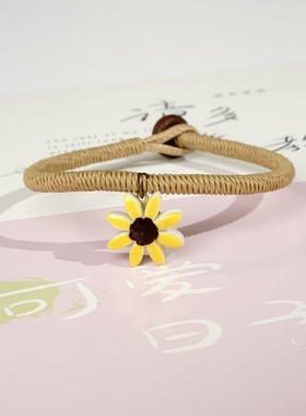 2026时尚春夏陶瓷雏菊手链日韩流行明星同款百搭森系手饰学生饰品