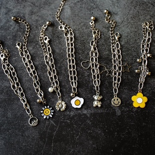 2026时尚 不锈钢手链ins小众设计情侣手饰男女学生 简约冷淡风韩版