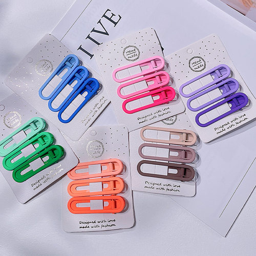 2025春夏新款ins三件套发夹学生侧边刘海碎发夹子百搭发卡女