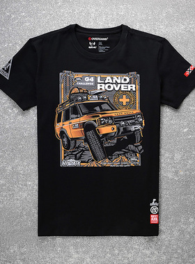 【越野江湖】OVERLAND原创设计户外休闲圆领短袖T恤A046路虎G4