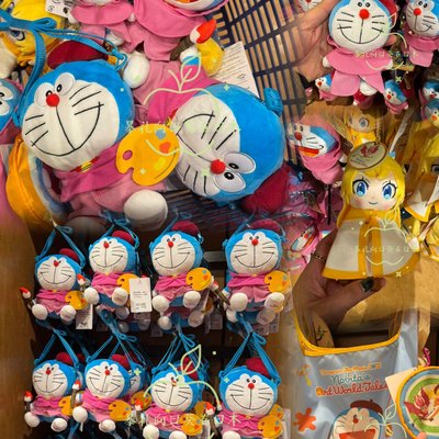 日本采购usj哆啦A梦库雷亚动漫大雄的绘画世界物语毛绒挂件周边