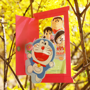 日本哆啦A梦任意门生日感谢心意祝福庆祝加油万用送好友手写贺卡