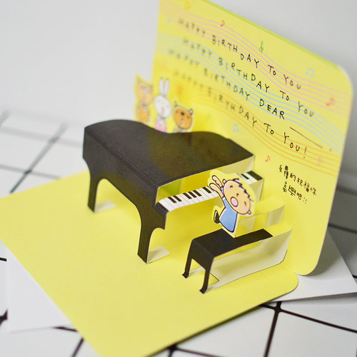 卡小姐大宝大口仔手绘生日卡片