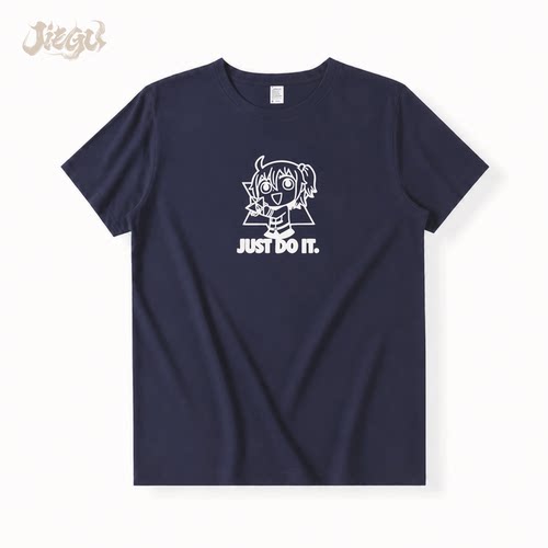 JIEGU 咕哒子fate贞德saber潮流动漫FGO纯棉短袖T恤周边新款秋冬