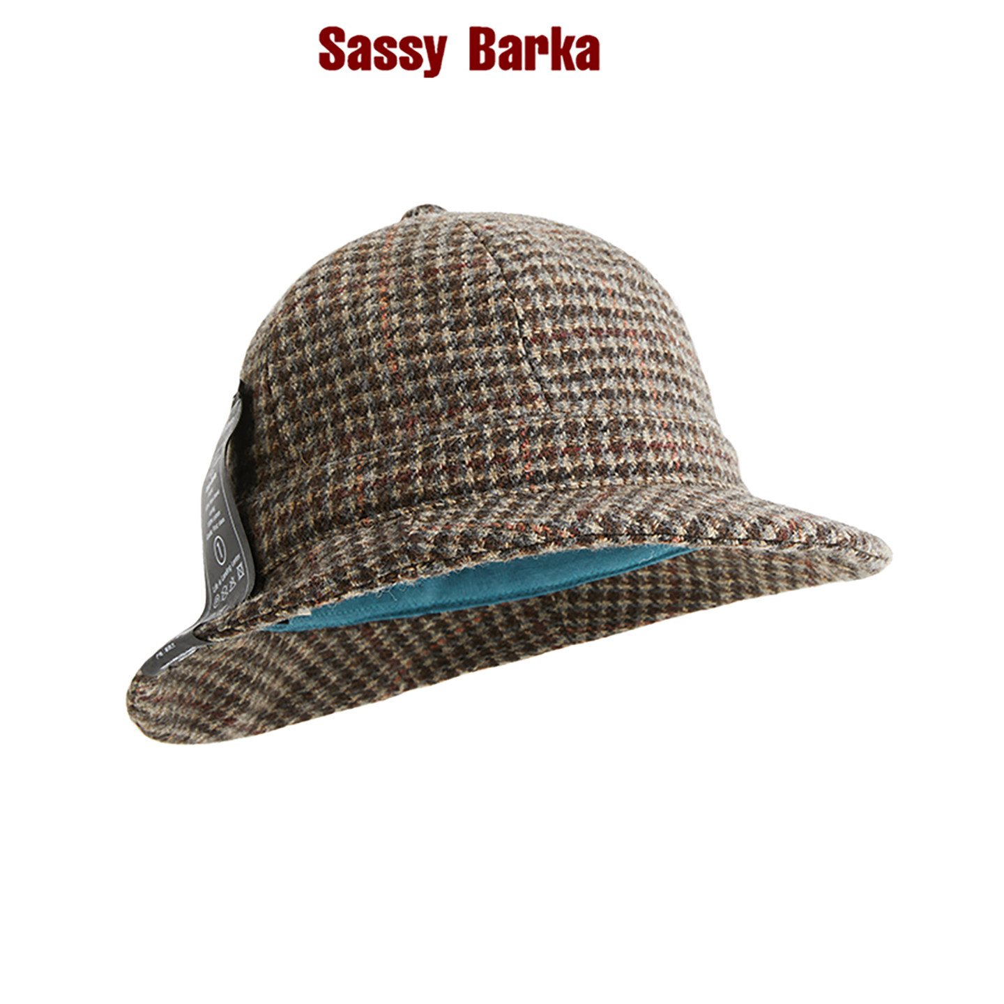 SassyBarka便衣侦探升级版圆顶短檐渔夫帽子复古英伦福尔摩斯男女