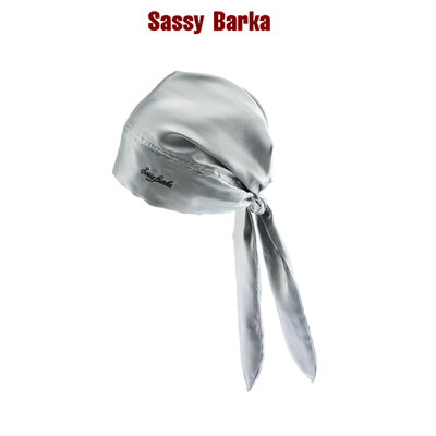 SassyBarka头巾帽流苏黑流光银系