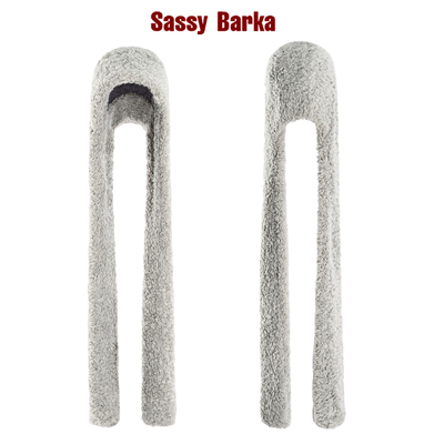 SassyBarka超长雪地兔加厚环保皮草长毛围巾帽子一体男女秋冬