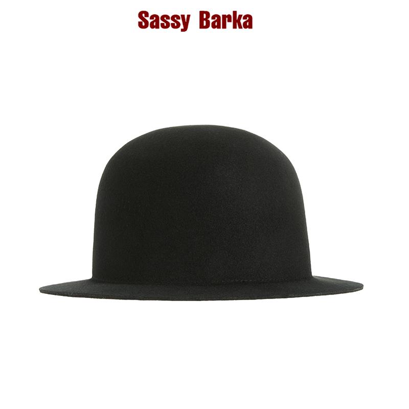 SassyBarka羊毛小礼帽黑色小檐帽