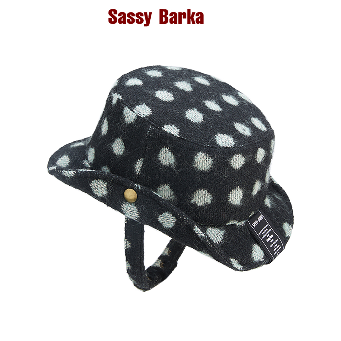 SassyBarka限量国现波点短檐帽