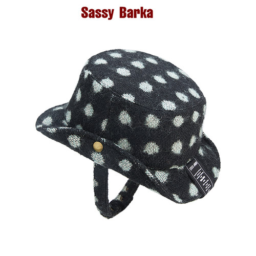 SassyBarka限量国现波点短檐帽