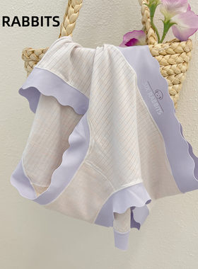 六只兔子3条装内裤女7A级抑菌纯棉底裆短裤舒适中腰不夹臀三角裤