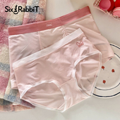 头 中腰裤 六只兔子情侣内裤 无痕轻薄透气可爱风一男一女平角三角裤