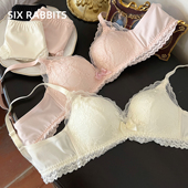 六只兔子蕾丝内衣女小胸聚拢显大性感文胸罩套装 上托防下垂收副乳