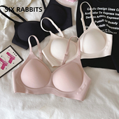 六只兔子抑菌内衣女小胸聚拢防下垂收副乳胸罩可爱甜美风文胸