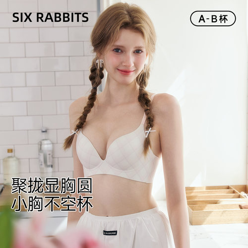 六只兔子小胸聚拢无钢圈无痕内衣