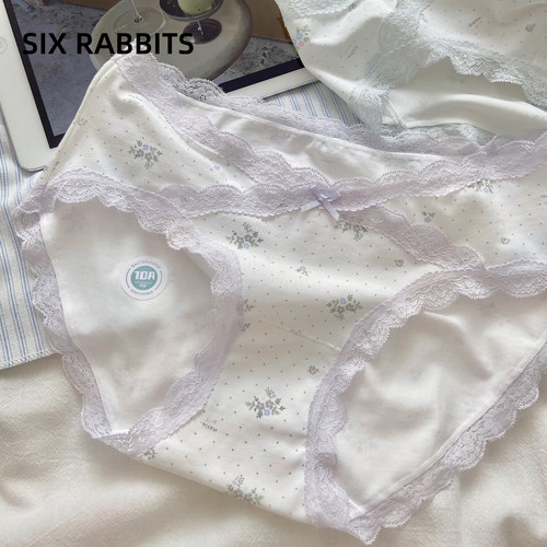 六只兔子抑菌纯棉底裆低腰三角裤