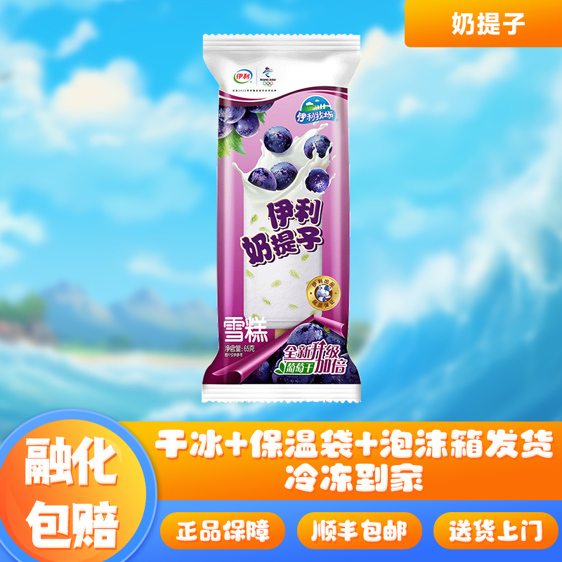 伊利牧场奶提子奶油口味雪糕棒冰