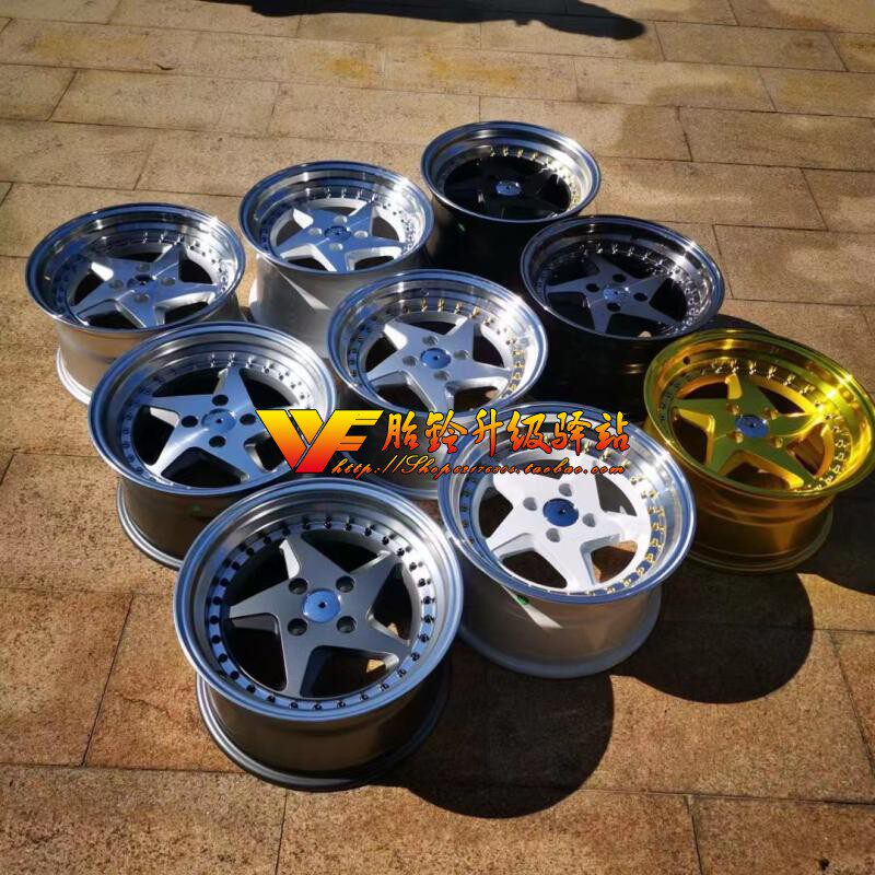 适用复古轮毂17寸GT86力狮CT200甲壳虫MINI普瑞斯BRZ旋压A1漫步者