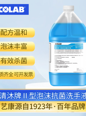 ECOLAB艺康清沐泡沫抗菌洗手液餐厅酒店家用儿童防感染手部清洁剂