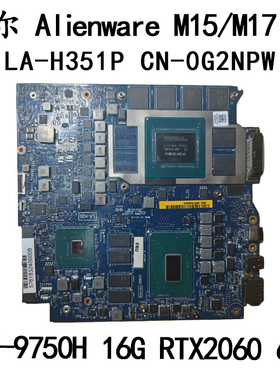 LA-H351P适用于戴尔 M15/M17 R2 I7-9750H 16G RTX2060 6G 0G2NPW
