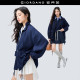 风衣 口袋抽绳立领梭织中长款 18375605 巴恩风工装 佐丹奴外套女装
