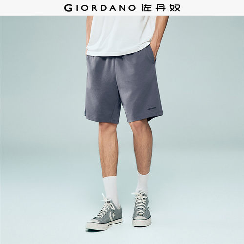 Giordano卫裤短裤字母刺绣