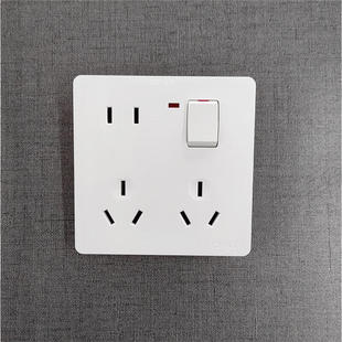 正泰开关插座一开面板八孔8610控八孔一八孔LED安一开插座暗装指