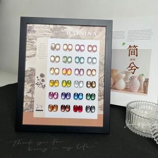 2025网红流行玻璃珠晶石猫眼甲油胶24色简兮猫眼胶全套小套美甲店