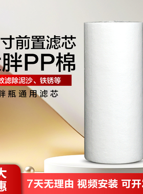 适用大白瓶大蓝屏前置过滤器滤芯10寸 20寸PP棉活性炭PCP替换滤芯