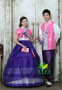 新款 新娘新郎婚礼韩服 韩服 男士 QL1040 韩国原装 韩服HE 进口面料
