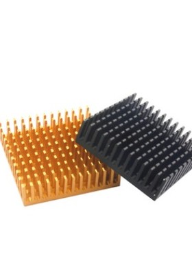 黑色 金色 优质散热片 CPU散热器芯片导热块 开槽 破槽40*40*11MM