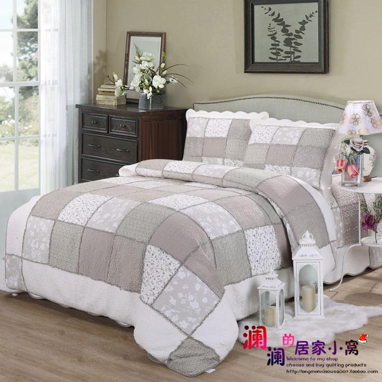 田园欧式拼布空调被四件套床盖