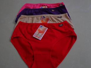 蓝宝利5103纯棉女内裤中腰弹力棉纯色三角裤中青年舒适短裤满包邮