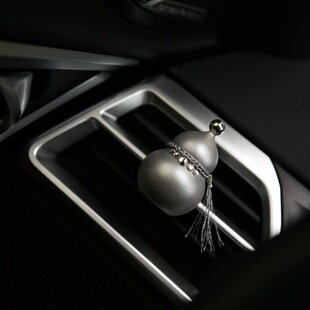 原创手工灵葫高级感葫芦汽车出风口车载香薰车内香氛银色车内装 饰