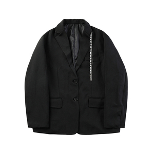 21年秋新款个性设计带可拆卸项链装饰文艺休闲宽松西服TF74-P125图片