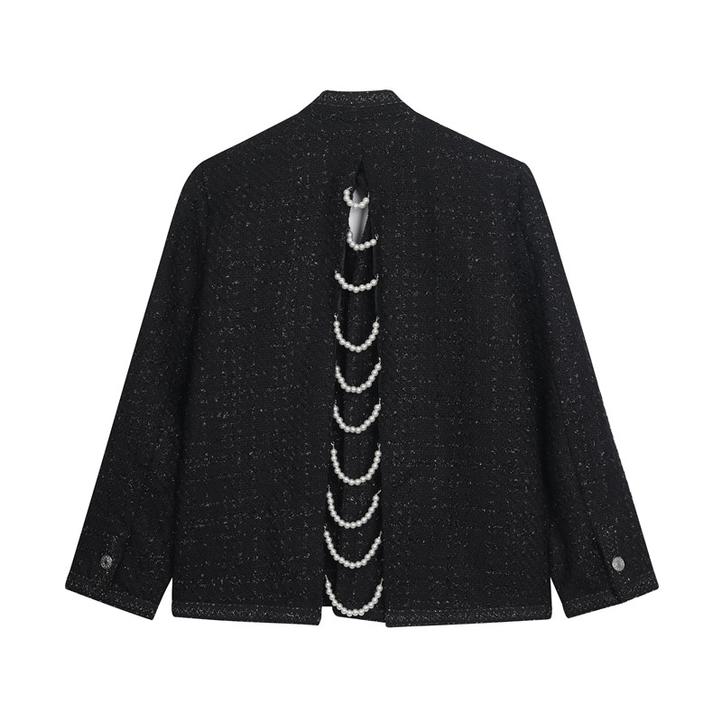 22秋冬新款潮流时髦小香风个性后背装饰造型开叉西服外套920-P145,男装西服,星座1304（原C205）