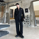 23年夏季新款潮流时髦古巴领个性小众铆钉装饰雅痞衬衣S227-P95，男装衬衫，星座1304（原C205）