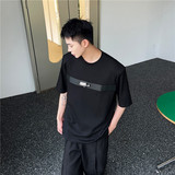 23夏新款潮流时髦高级感个性皮带金属装饰宽松休闲韩版T恤D35-P75，男装T恤，星座1304（原C205）