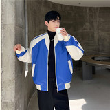 24冬季潮流时髦韩版个性皮撞色羊羔毛小众设计绗棉夹克T172-P195，男装棉衣，星座1304（原C205）