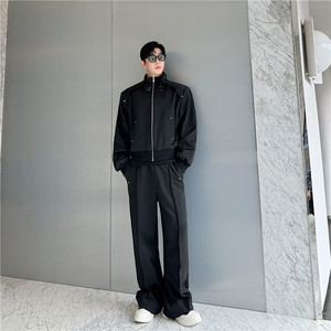 24年秋季新款潮流时髦韩版金属装饰设计感休闲造型套装CF26-P195图片