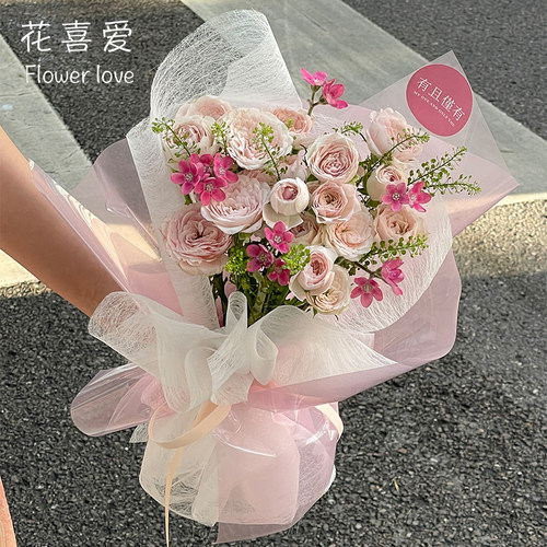 花喜爱仙仙棉内衬纸打底褶皱爆款