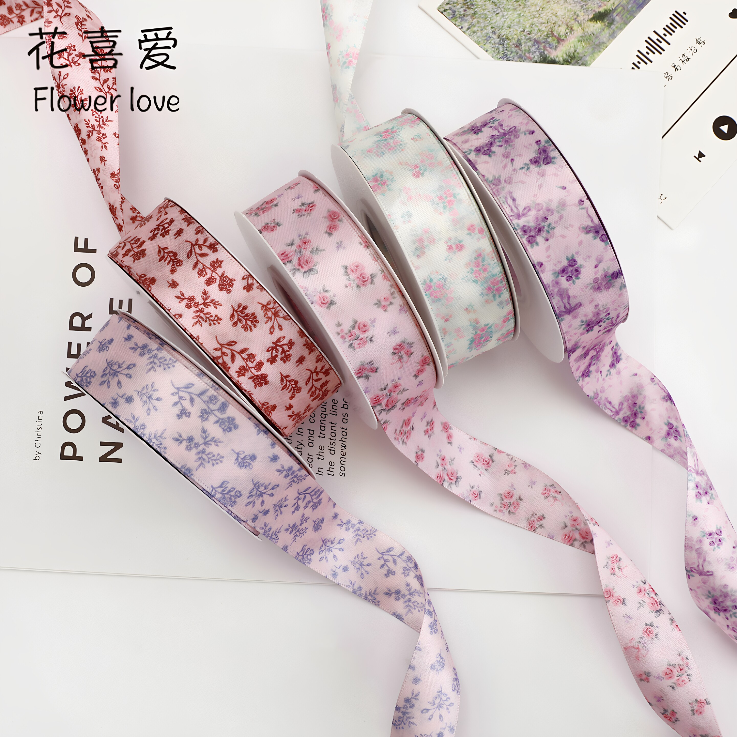 甜梦小碎花丝带双面加厚涤纶缎带