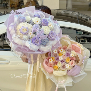 花喜爱网红浪漫防水蝉翼膜内衬包花纸花束包装纸褶皱造型花艺资材