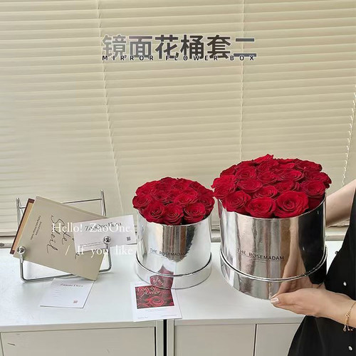 花喜爱镜面圆形抱抱桶网红新款