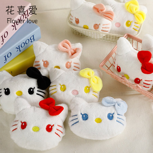 卡通花束玩偶头KT猫毛绒花束材料