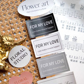 花喜爱花束英文不干胶贴鲜花贴LOGO标签花艺粘胶花店包装 材料diy