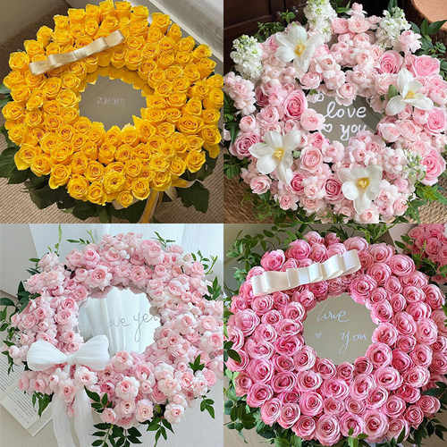 花喜爱七夕爱心亚克力镜面装饰