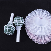 新娘手捧花配件双层蕾丝花边带泥花托婚庆用新娘装 饰鲜花包装 材料